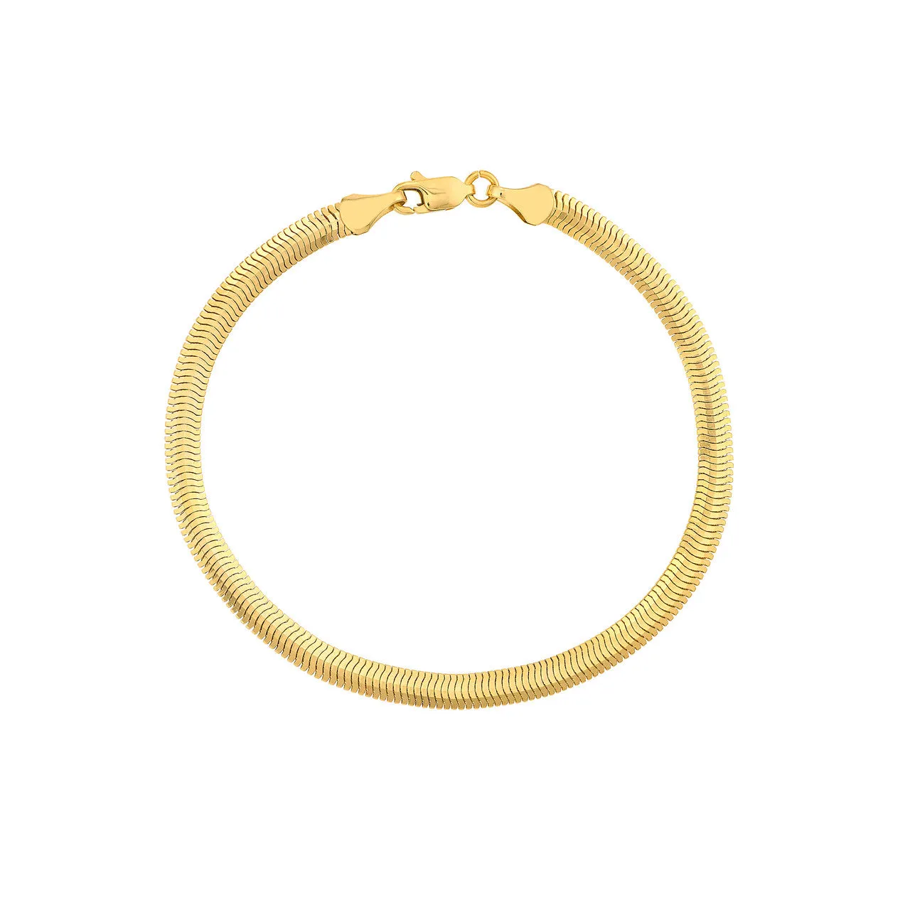 14k Yellow Gold Oval Snake Bracelet Anklet Choker Necklace Pendant Chain
