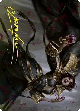Bloodcrazed Socialite Art Card (Gold-Stamped Signature) [Innistrad: Crimson Vow Art Series]