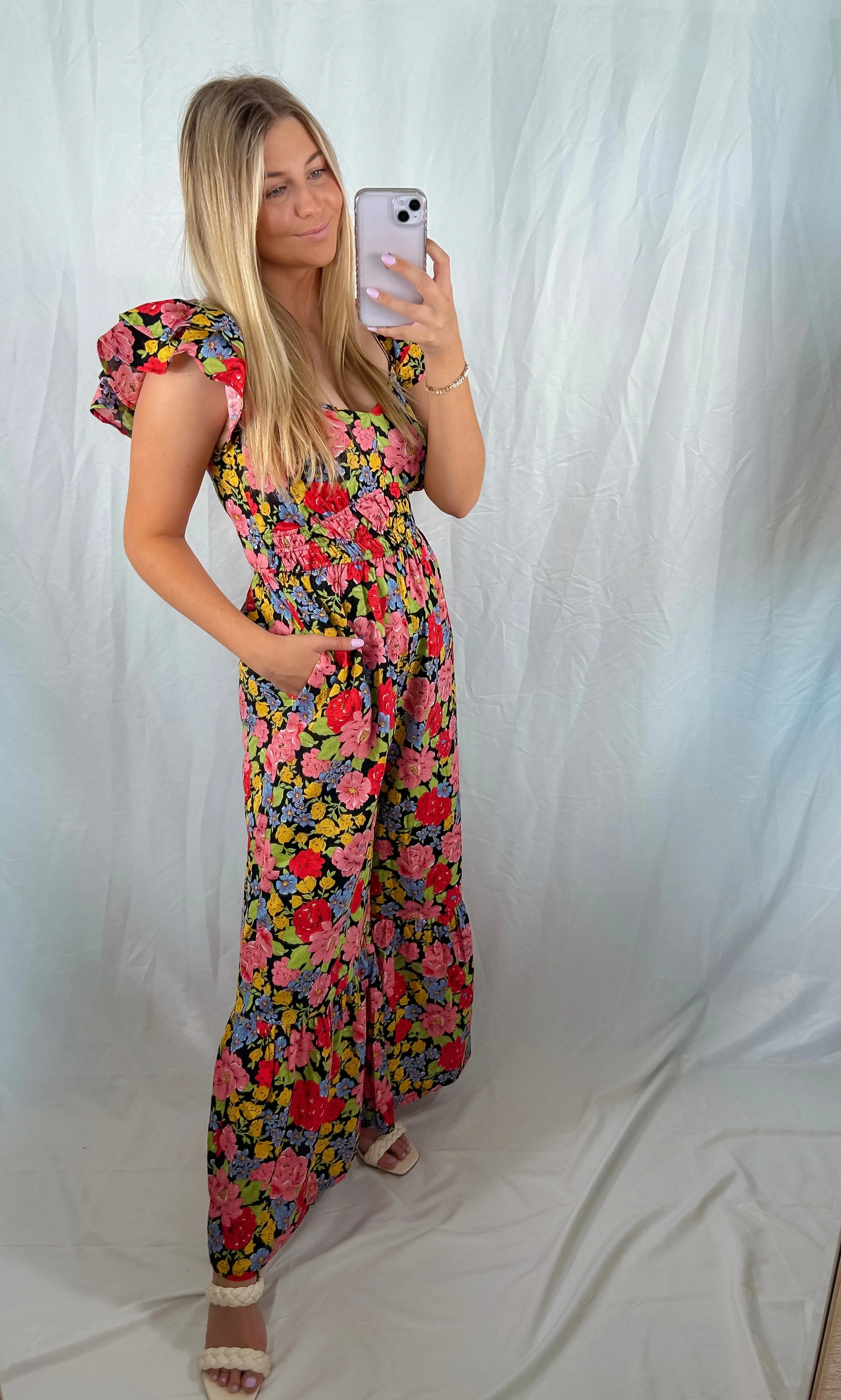 Catalina Island Floral Jumpsuit (LAST ONE SIZE LARGE)