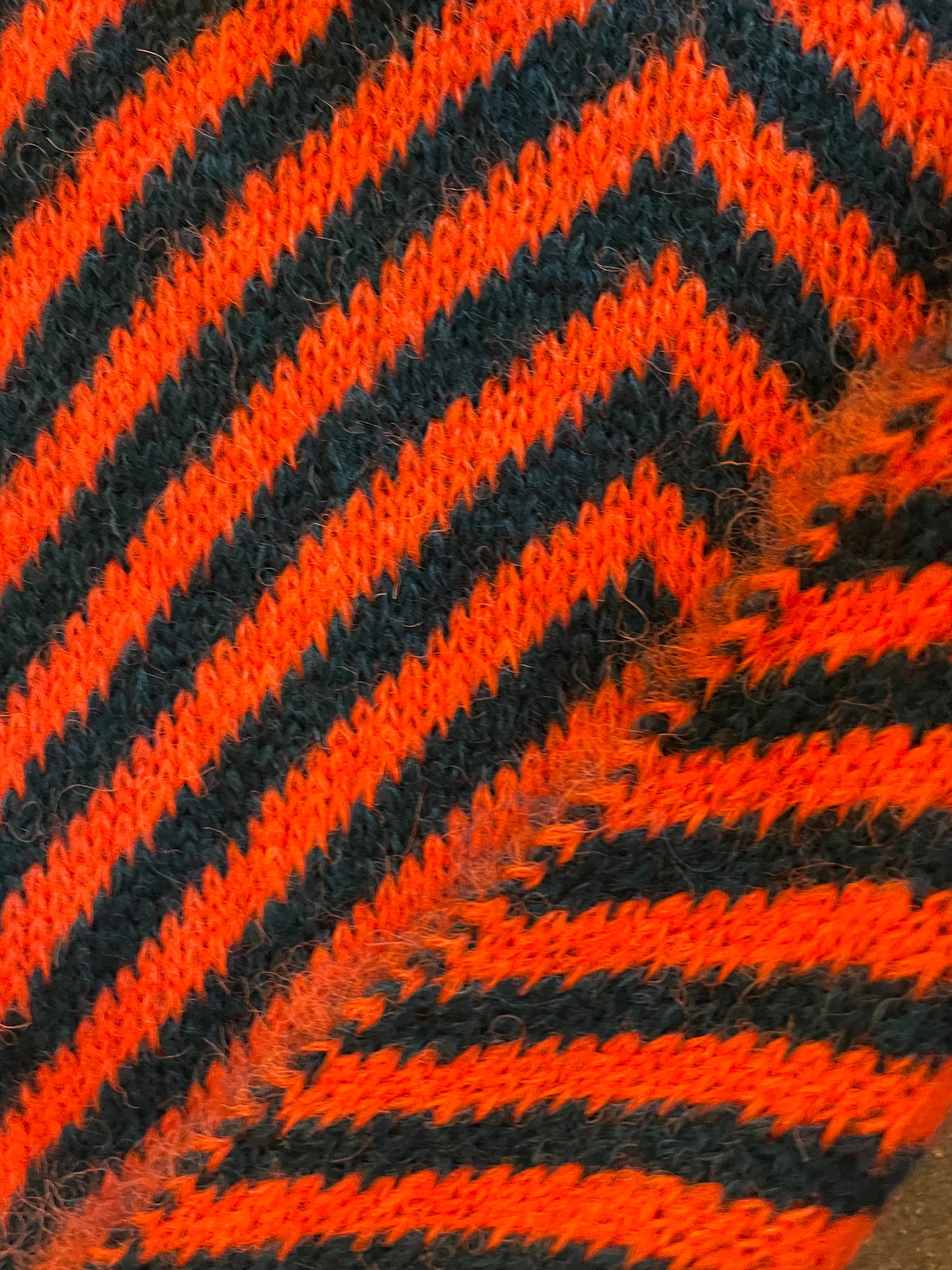 Chevron scarf (Alpaca) -  Orange / Ocean