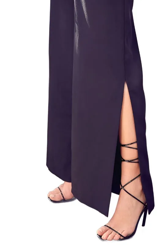 DEEP V-NECK WIDE LEG JUMPSUIT