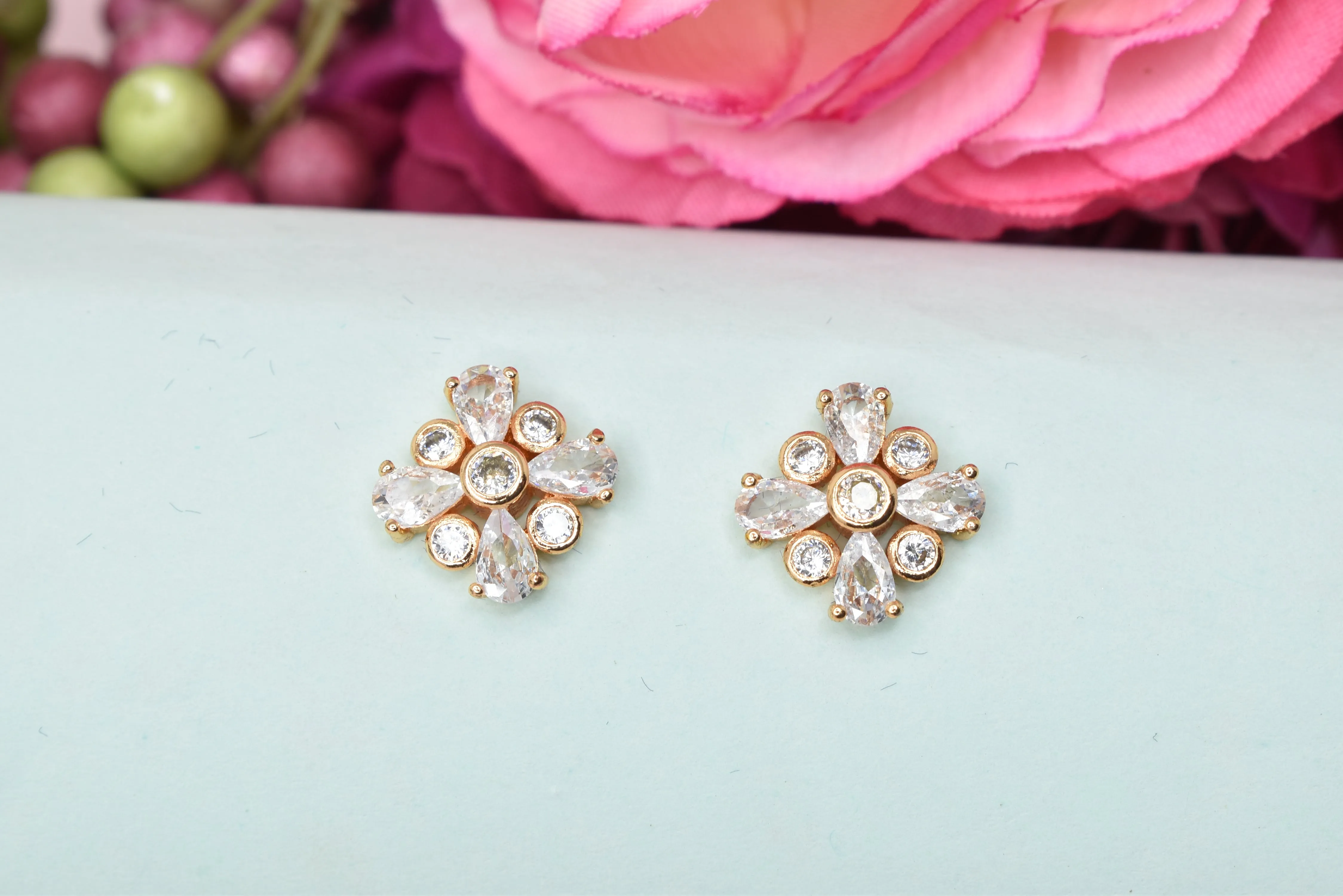 Elegant Rose Gold Studs: Versatile Everyday Earrings