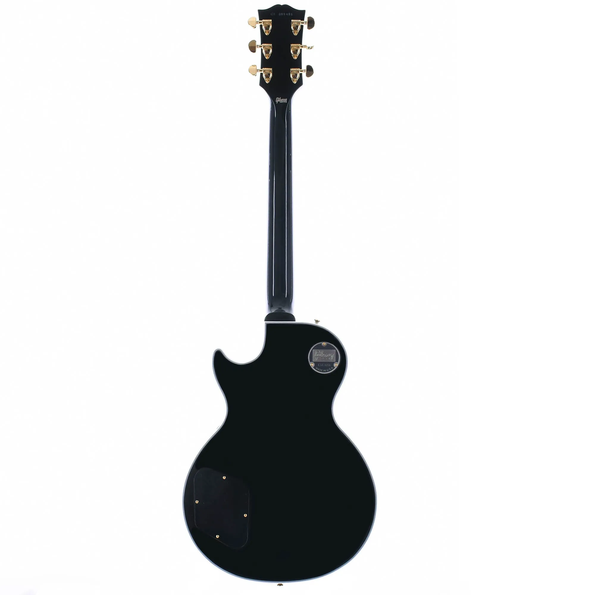 Gibson Custom Les Paul Electric Guitar, Ebony Fingerboard, Ebony Gloss Finish
