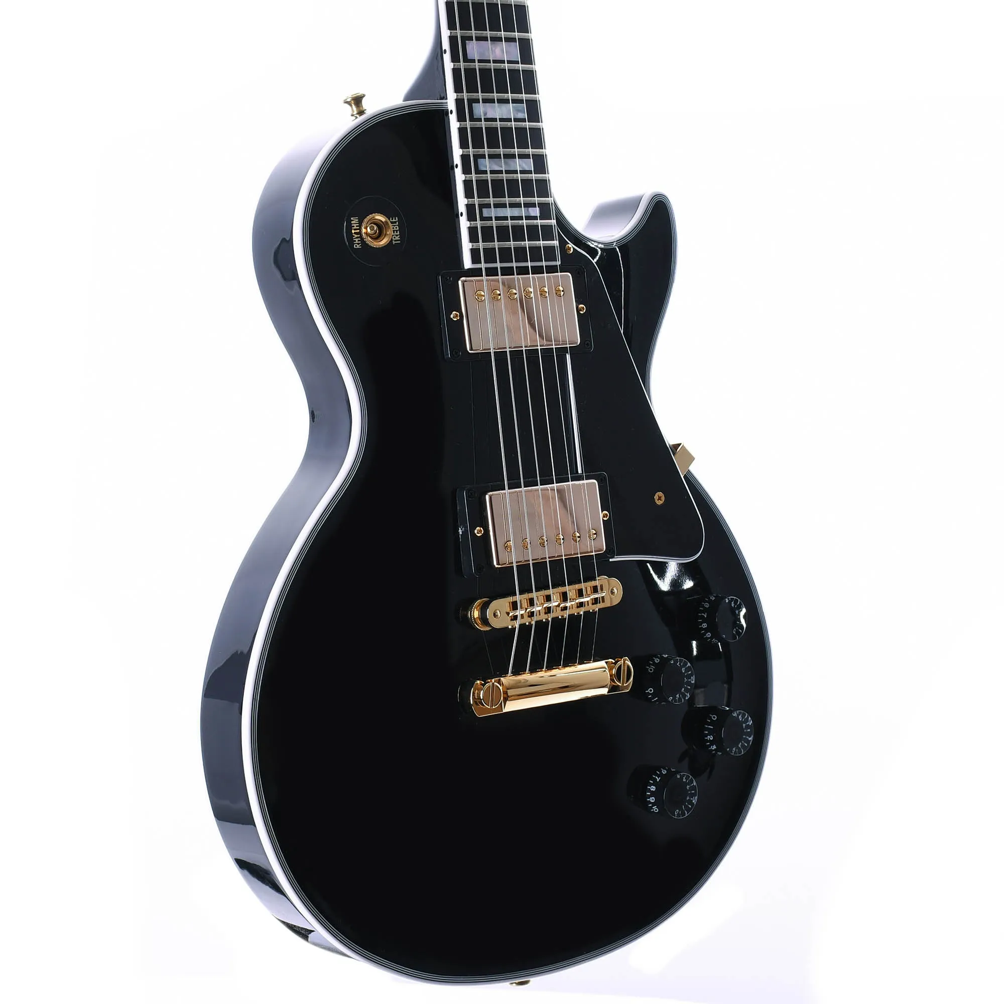 Gibson Custom Les Paul Electric Guitar, Ebony Fingerboard, Ebony Gloss Finish