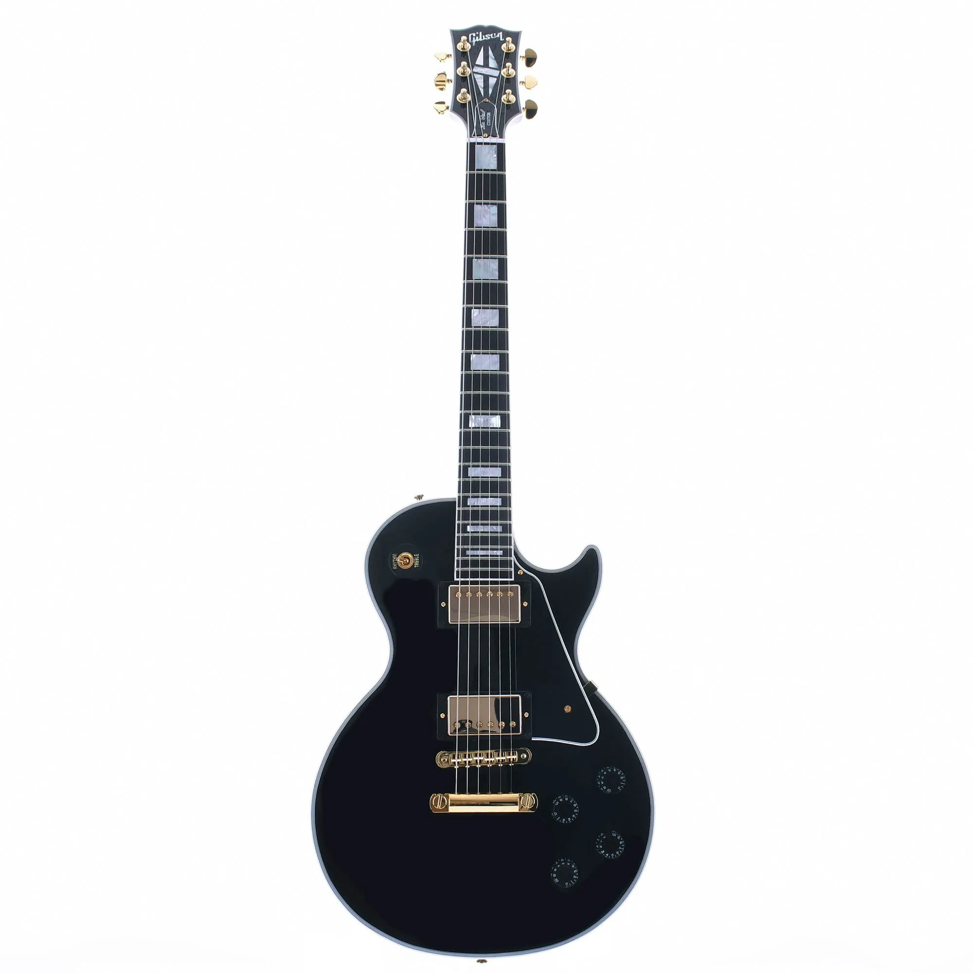 Gibson Custom Les Paul Electric Guitar, Ebony Fingerboard, Ebony Gloss Finish