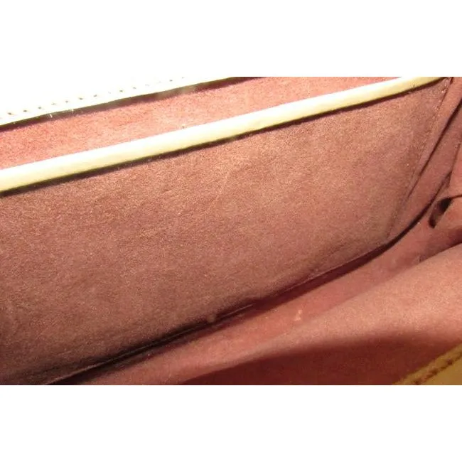 Gucci W Two Way Purse Logo And Chain Strap Camel Leathergold G Accent Clutch