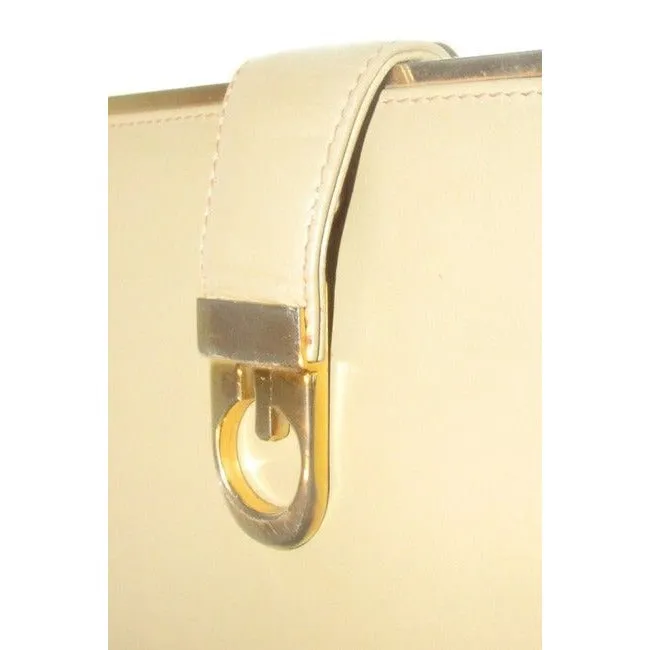 Gucci W Two Way Purse Logo And Chain Strap Camel Leathergold G Accent Clutch