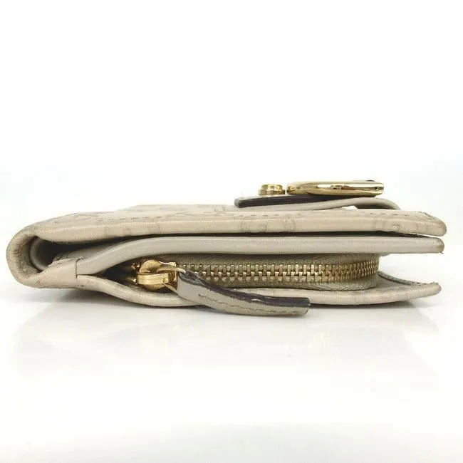 Gucci White G Print Abbey D Ring Wallet