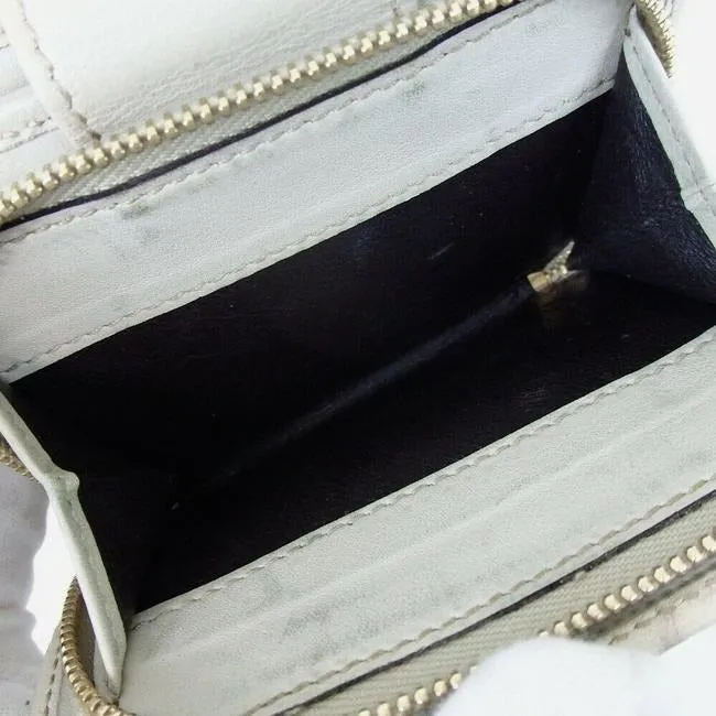 Gucci White G Print Abbey D Ring Wallet