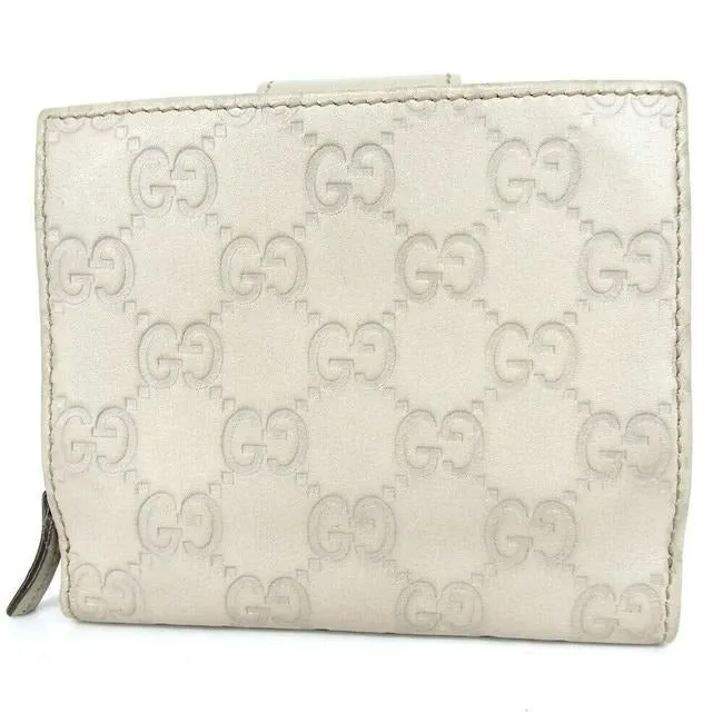 Gucci White G Print Abbey D Ring Wallet
