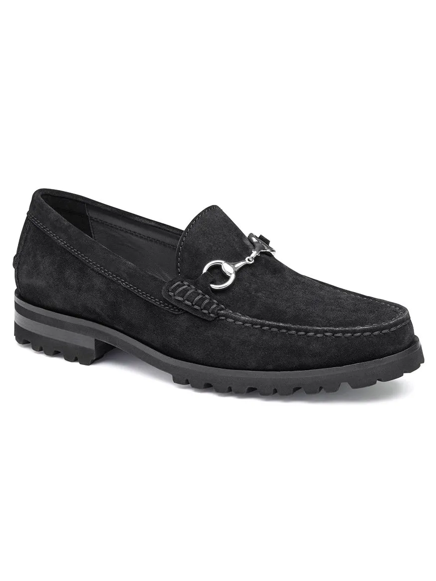 J & M Collection Baldwin Lug Bit in Black English Suede