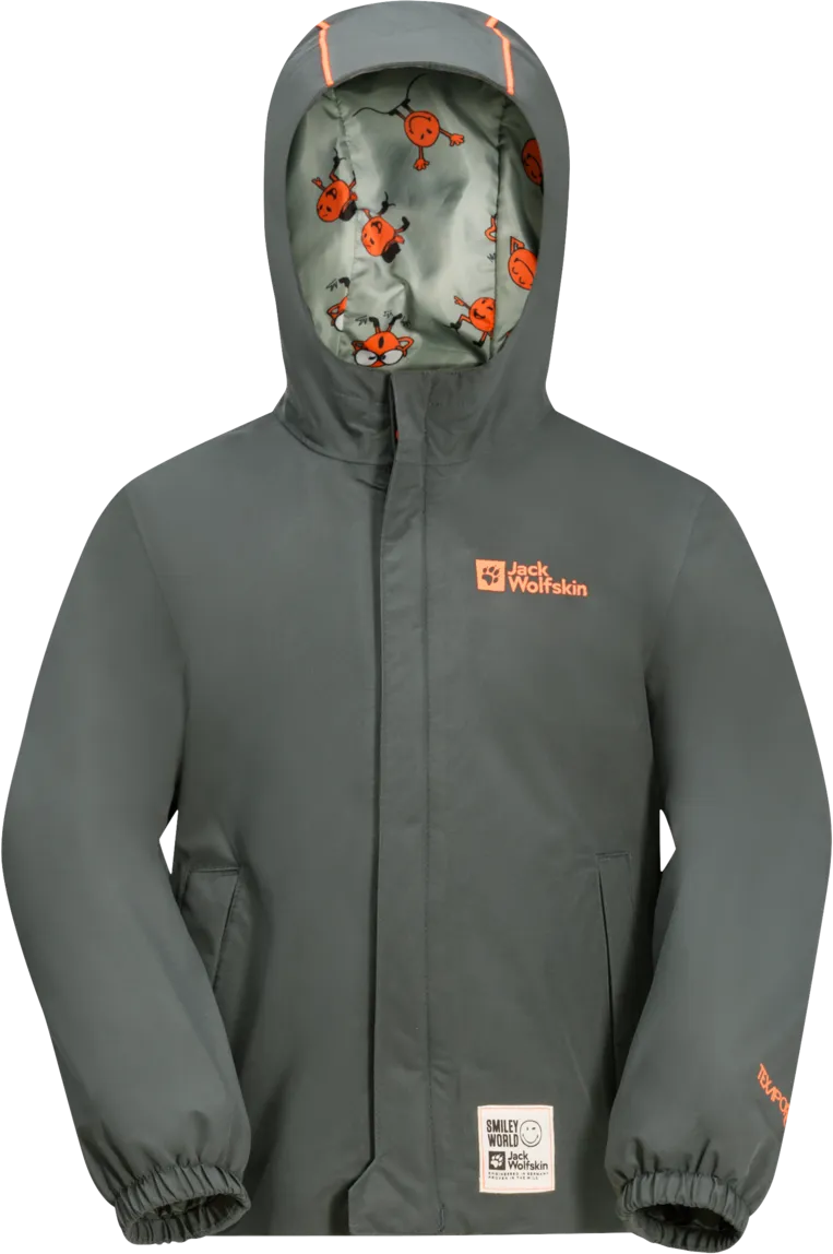 Jack Wolfskin Kids&#x27; Smileyworld 2-Layer Jacket Slate Green | Buy Jack Wolfskin Kids&#x27; Smileyworld 2-Layer Jacket Slate Green here | Outnorth