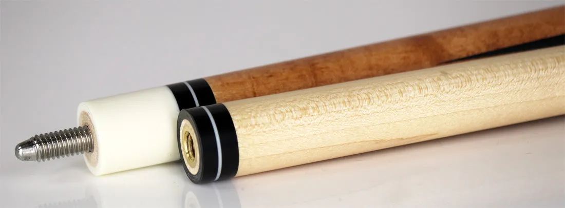 Players Classic Series Natural Stained Maple 4 Point Graphic Pool Cue  - C802