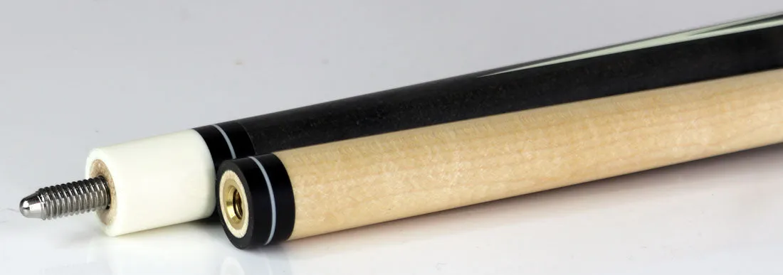 Players Classic Series Smoke Gray Stained Maple 4 Point Graphic Pool Cue - C803