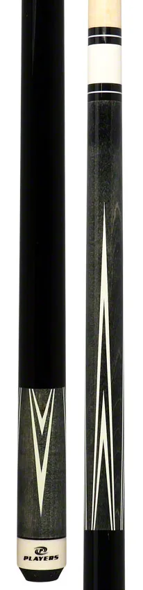 Players Classic Series Smoke Gray Stained Maple 4 Point Graphic Pool Cue - C803