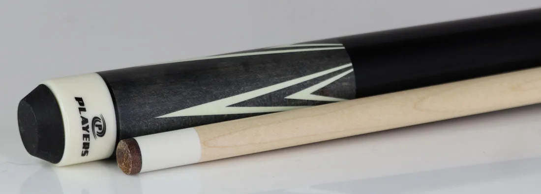 Players Classic Series Smoke Gray Stained Maple 4 Point Graphic Pool Cue - C803