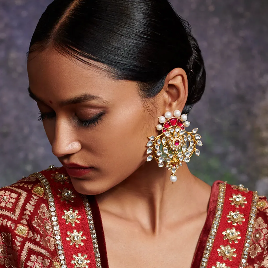 Queen Of Hearts Embellished Earrings