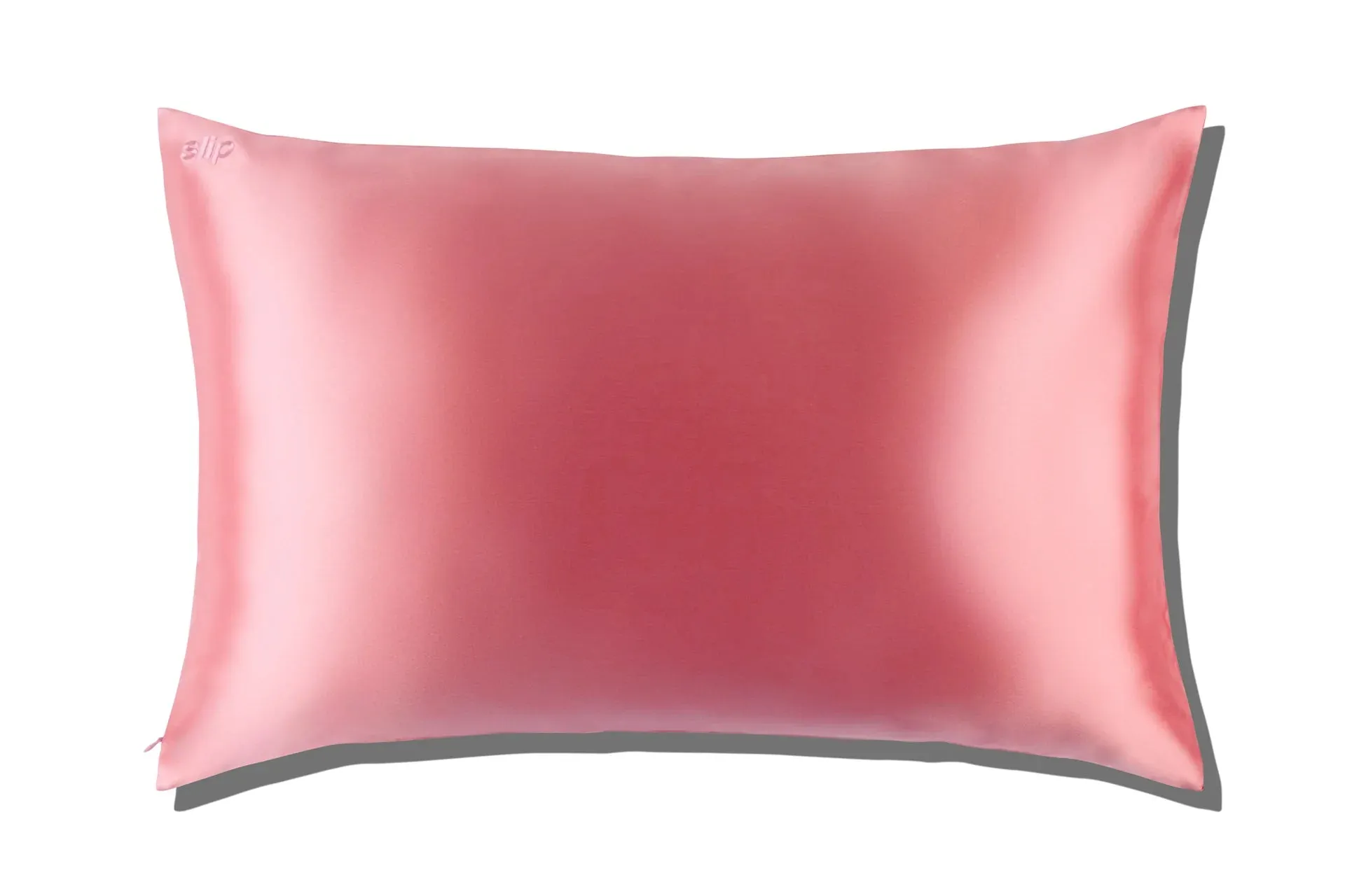 Silk Slip Blush Queen Zippered Pillowcase