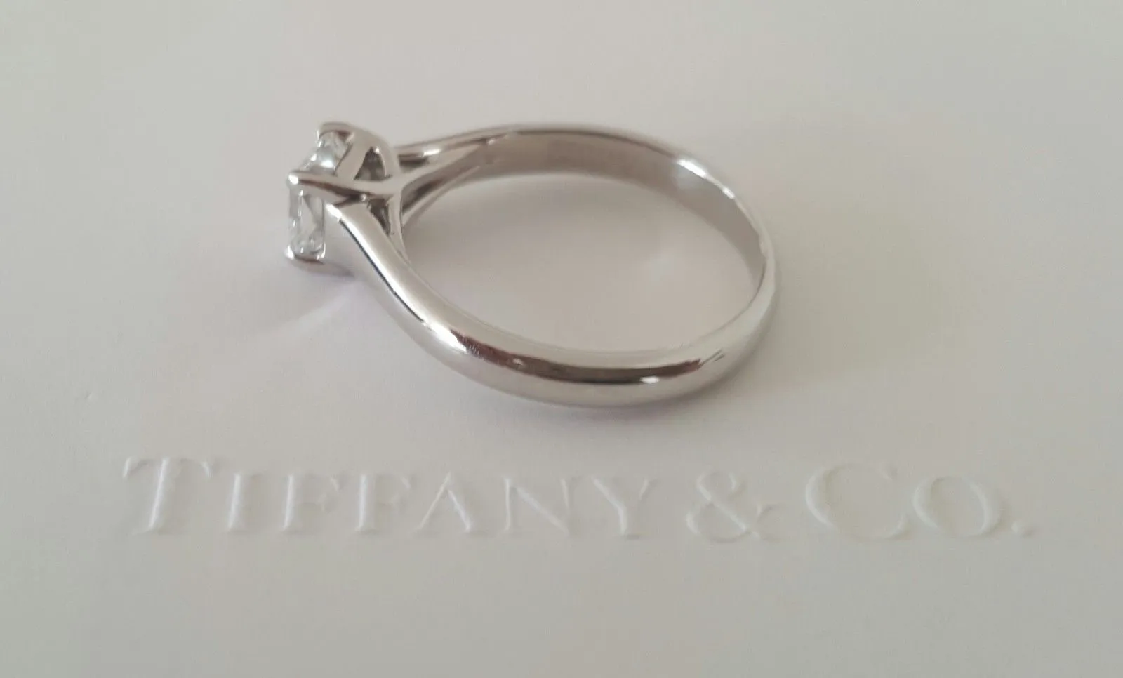 Tiffany & Co. 0.73ct F/VVS1 Lucida Cut Diamond Solitaire Engagement Ring PT950