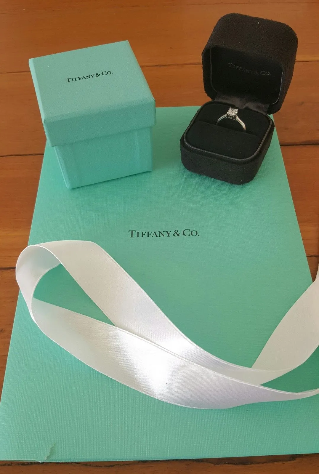 Tiffany & Co. 0.73ct F/VVS1 Lucida Cut Diamond Solitaire Engagement Ring PT950