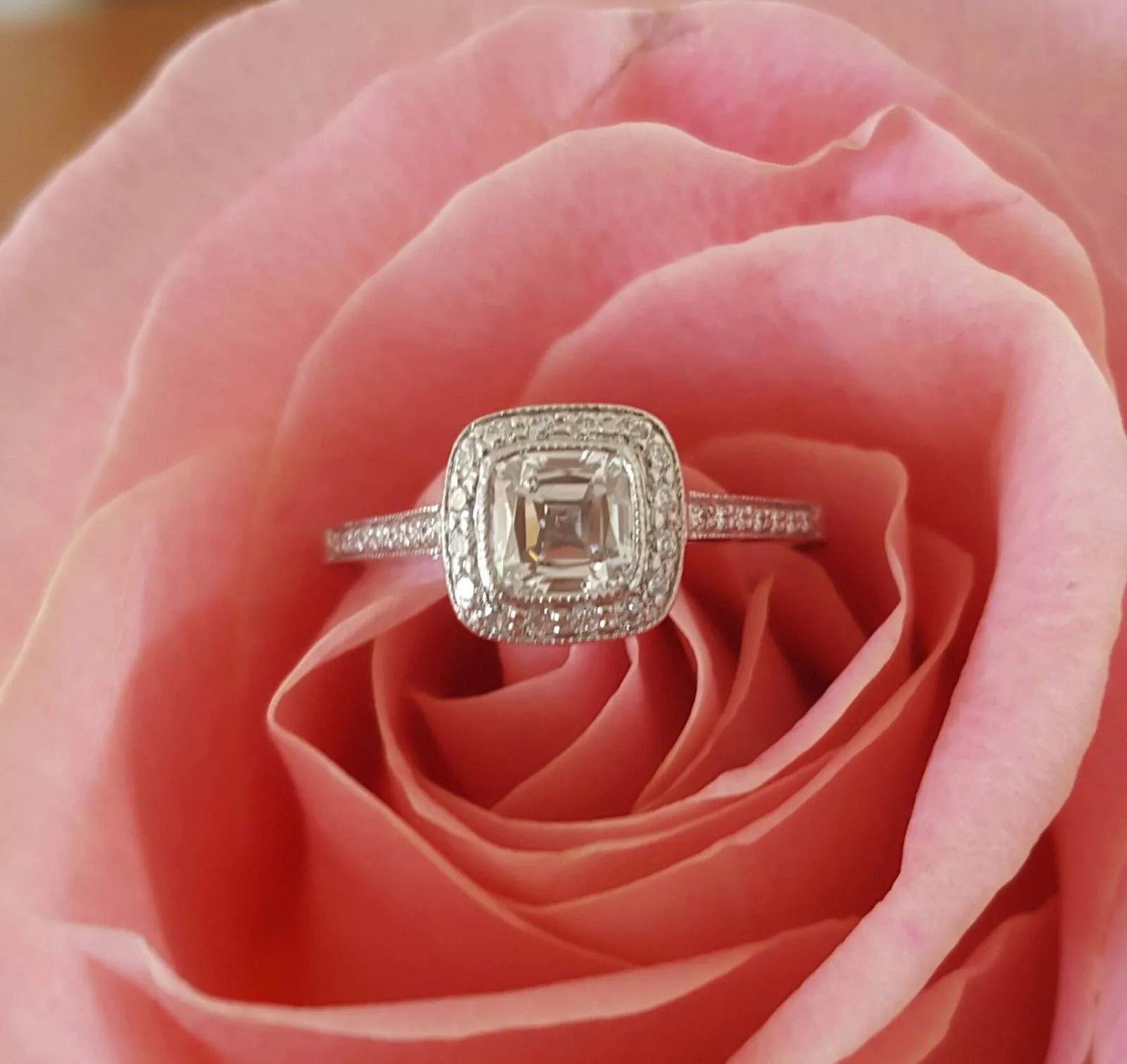 Tiffany & Co. 0.87tcw F/VVS1 Legacy Diamond and Platinum Engagement Ring