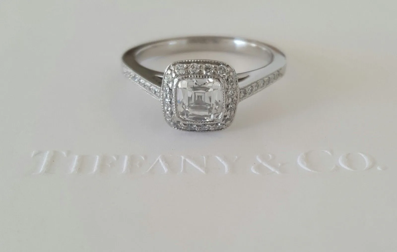 Tiffany & Co. 0.87tcw F/VVS1 Legacy Diamond and Platinum Engagement Ring