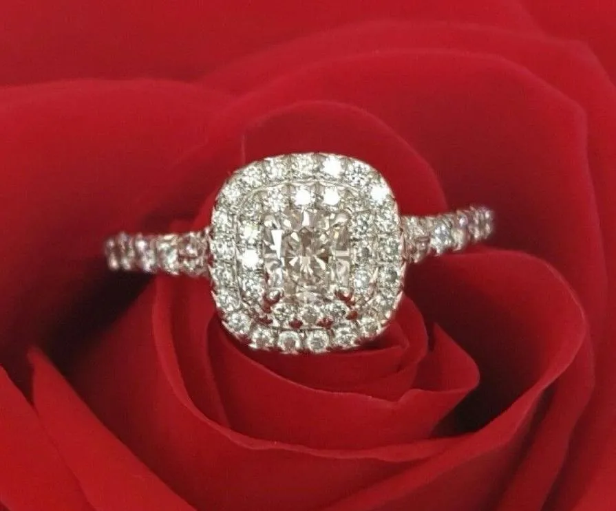 Tiffany & Co. E/VVS2 0.55tcw Cushion Cut Soleste Engagement Ring