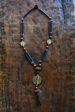 Tribal Beads Bronze Pendant Necklace