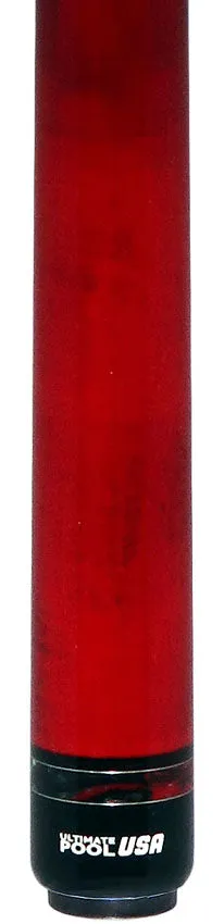 Viking Ultimate Pool USA Range Series Crimson and Smoke Faded Stain Wrapless Pool Cue
