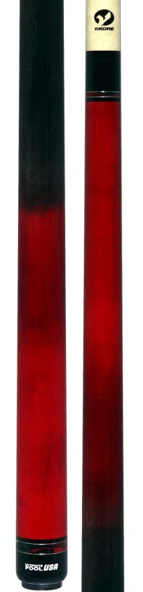 Viking Ultimate Pool USA Range Series Crimson and Smoke Faded Stain Wrapless Pool Cue