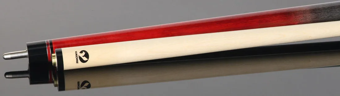 Viking Ultimate Pool USA Range Series Crimson and Smoke Faded Stain Wrapless Pool Cue