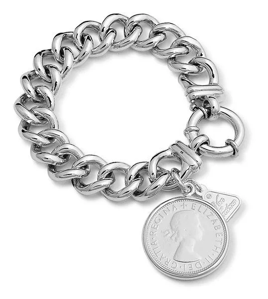 Von Treskow Medium Mama Bolt Bracelet with Florin Coin